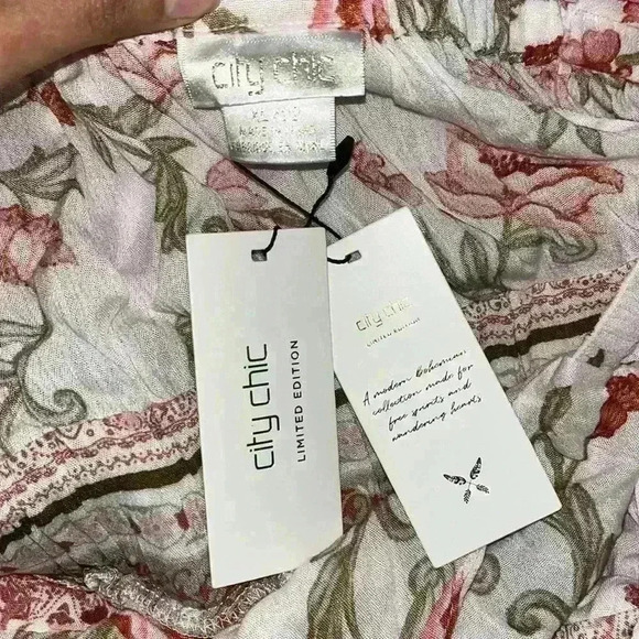 NWT City Chic Floating Ivory Goddess Floral Maxi Dress Limited Edition XL / 22 - Picture 8 of 11